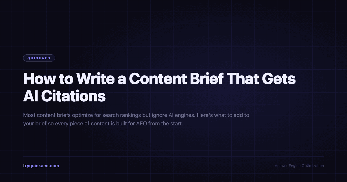 How to Write a Content Brief That Gets AI Citations