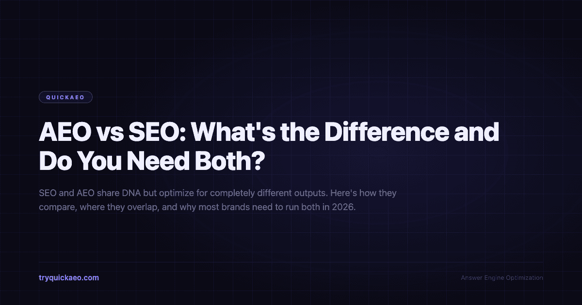 AEO vs SEO: What's the Difference and Do You Need Both?