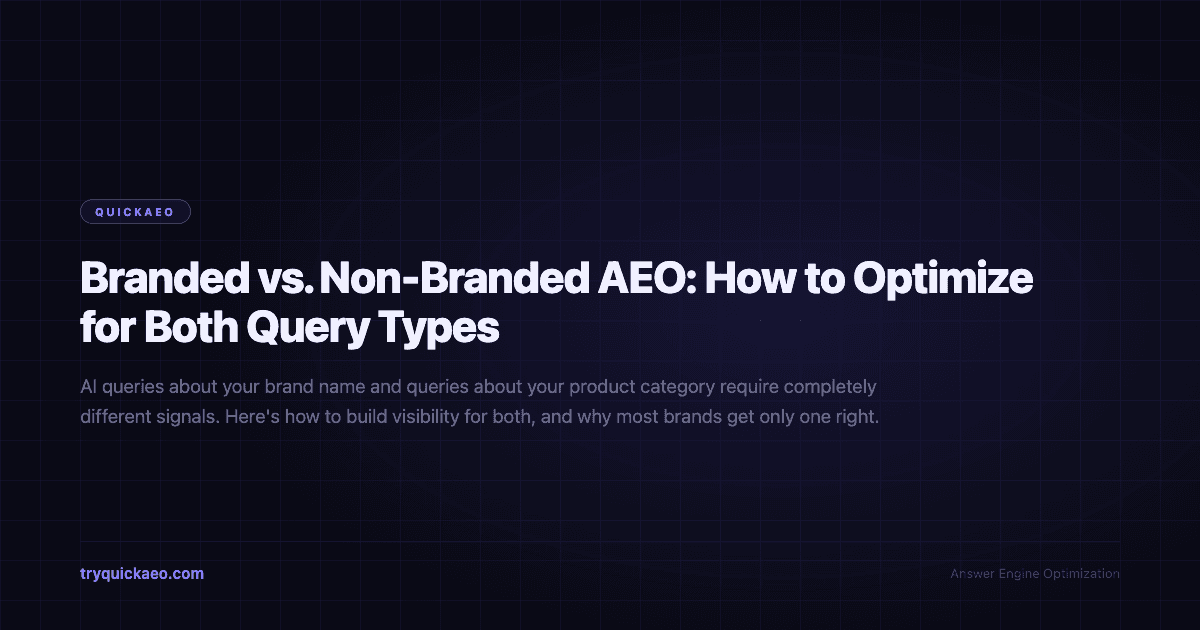 Branded vs. Non-Branded AEO: How to Optimize for Both Query Types