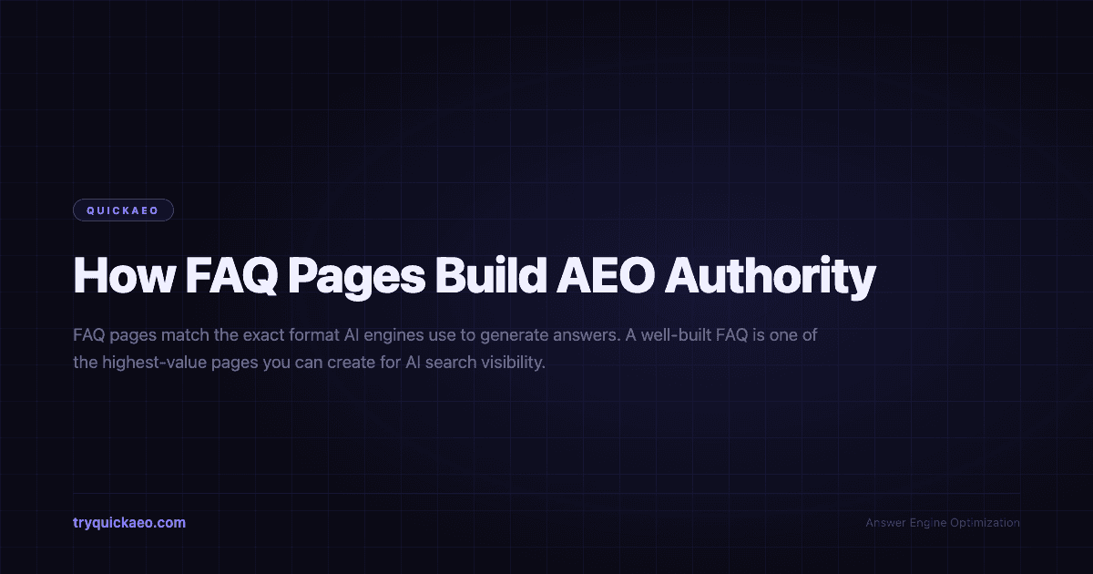 How FAQ Pages Build AEO Authority