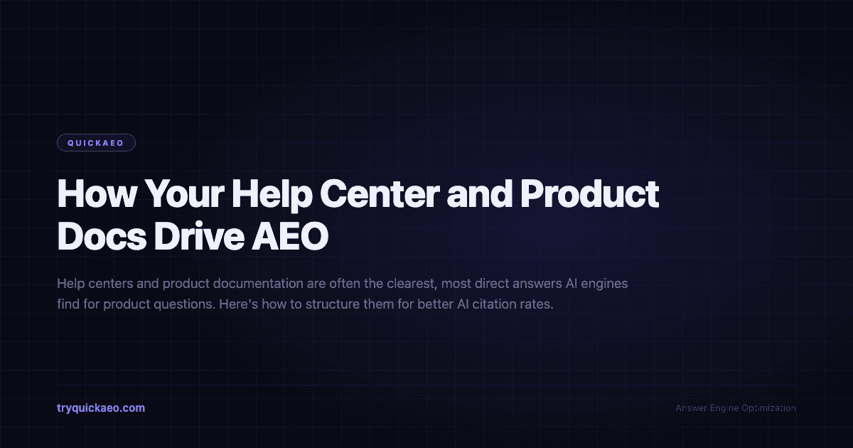 How Your Help Center and Product Docs Drive AEO