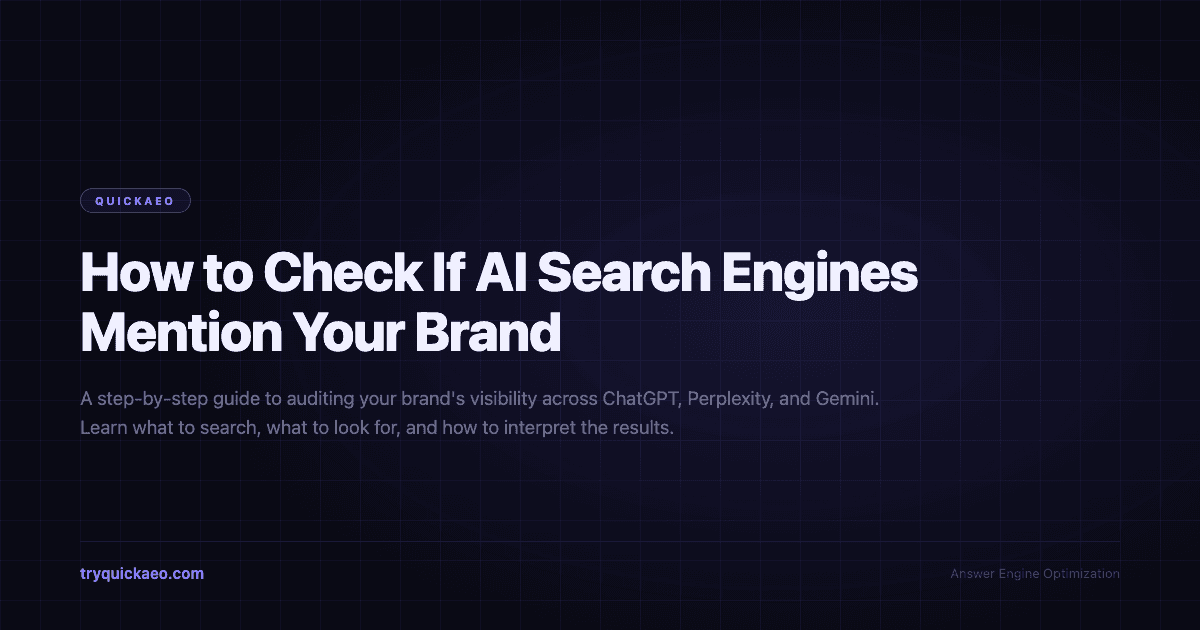 How to Check If AI Search Engines Mention Your Brand