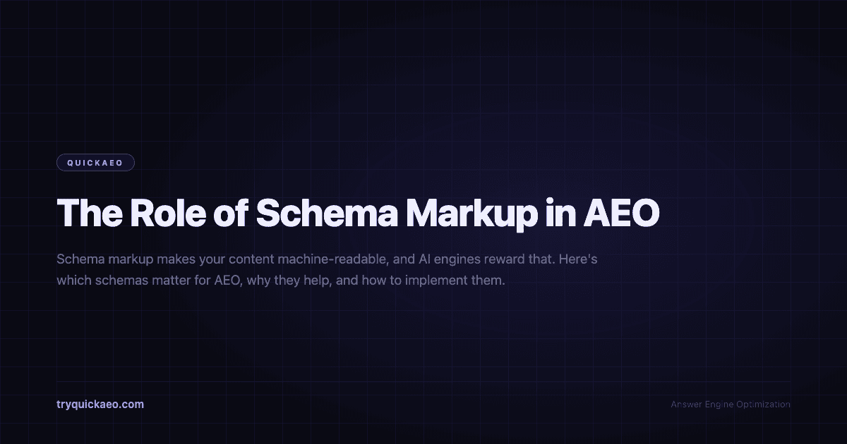 The Role of Schema Markup in AEO