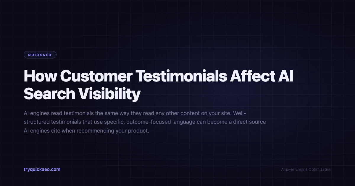 How Customer Testimonials Affect AI Search Visibility