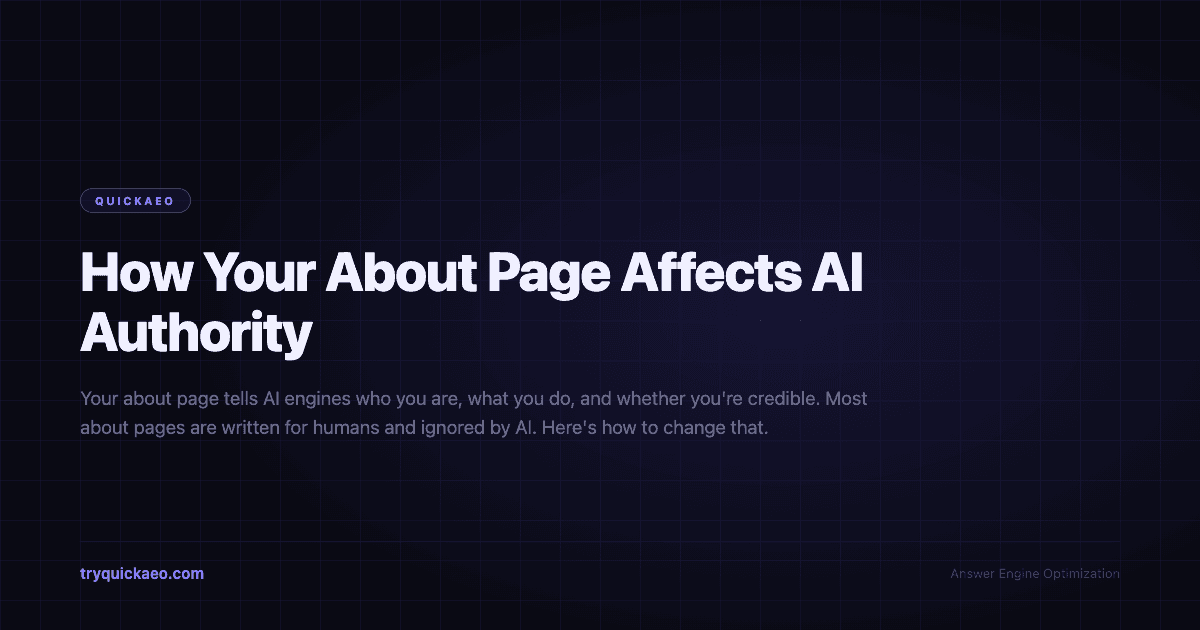 How Your About Page Affects AI Authority