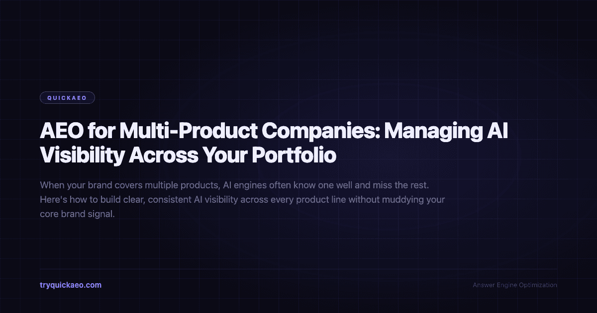 AEO for Multi-Product Companies: Managing AI Visibility Across Your Portfolio