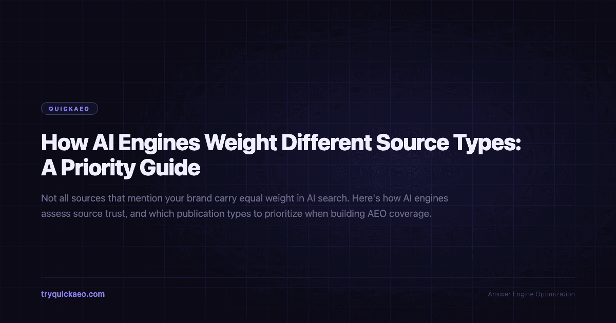 How AI Engines Weight Different Source Types: A Priority Guide