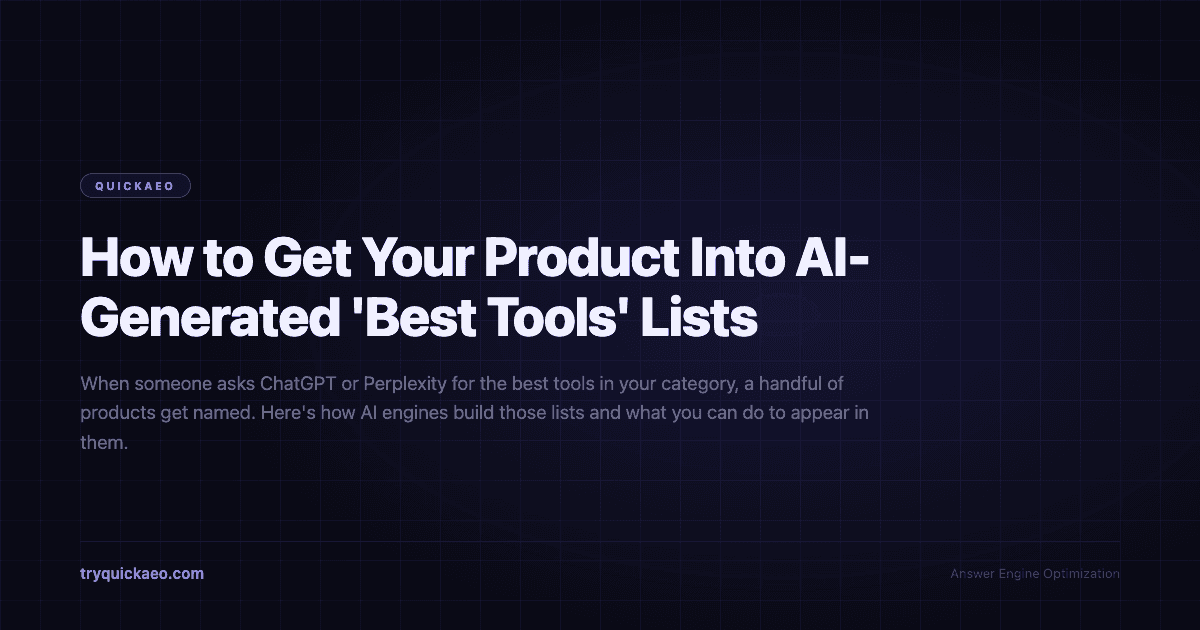 How to Get Your Product Into AI-Generated 'Best Tools' Lists