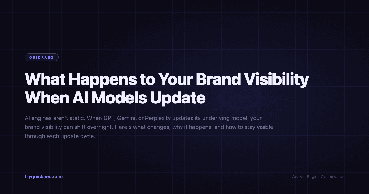 What Happens to Your Brand Visibility When AI Models Update