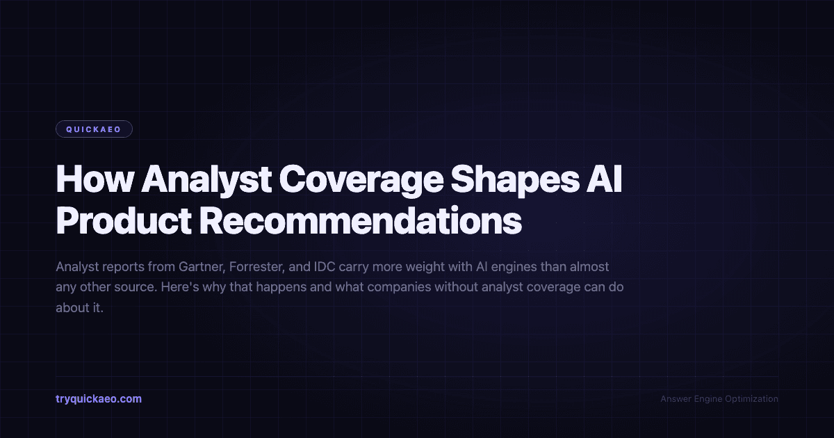 How Analyst Coverage Shapes AI Product Recommendations