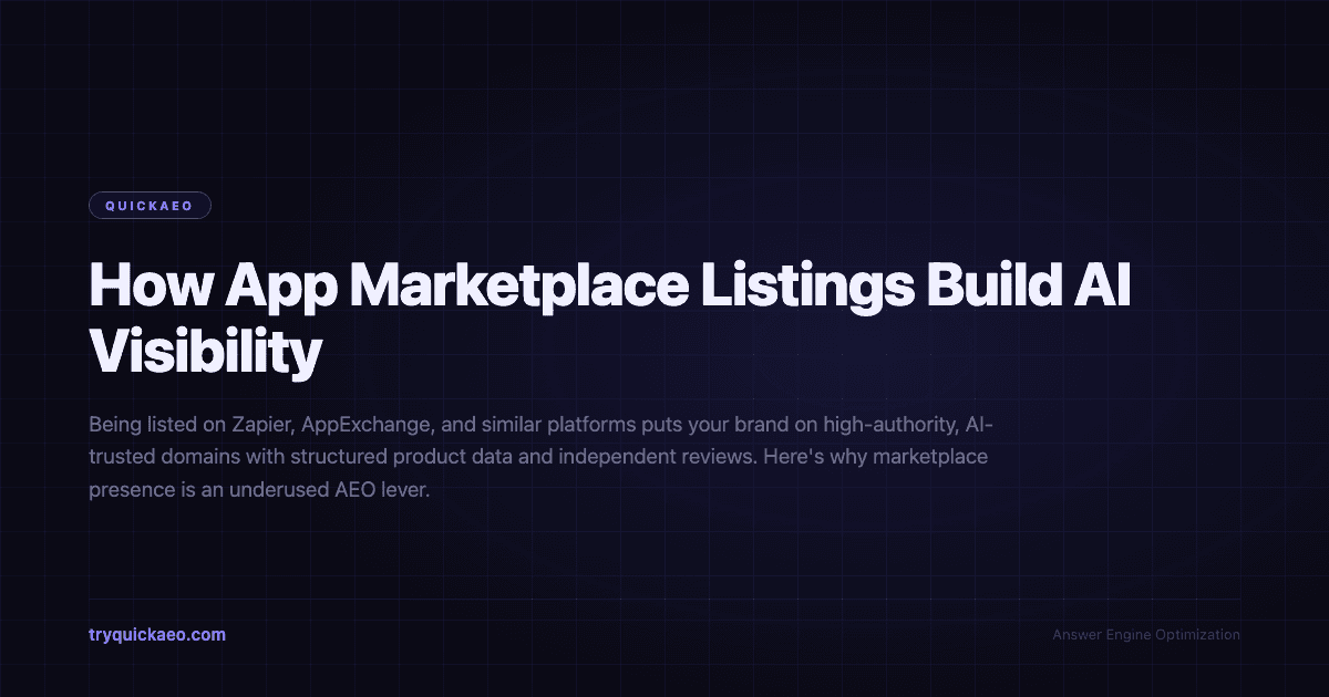 How App Marketplace Listings Build AI Visibility