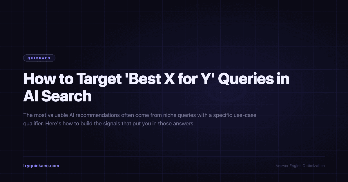 How to Target 'Best X for Y' Queries in AI Search
