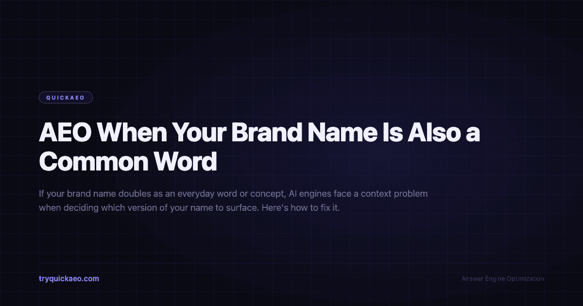 AEO When Your Brand Name Is Also a Common Word