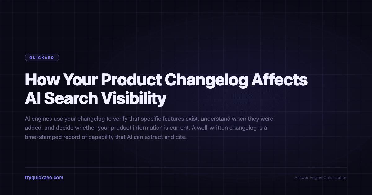 How Your Product Changelog Affects AI Search Visibility
