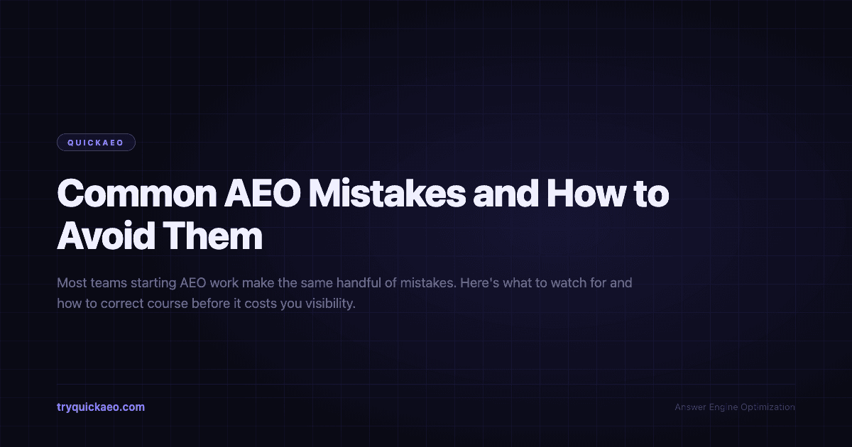 Common AEO Mistakes and How to Avoid Them
