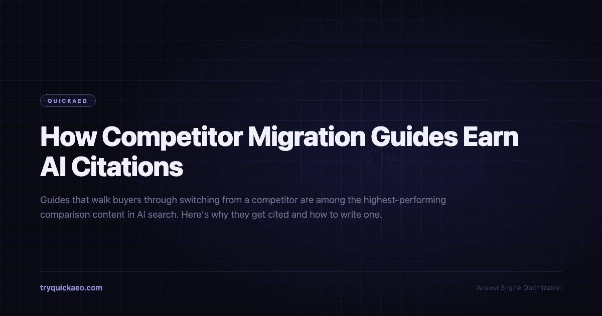 How Competitor Migration Guides Earn AI Citations