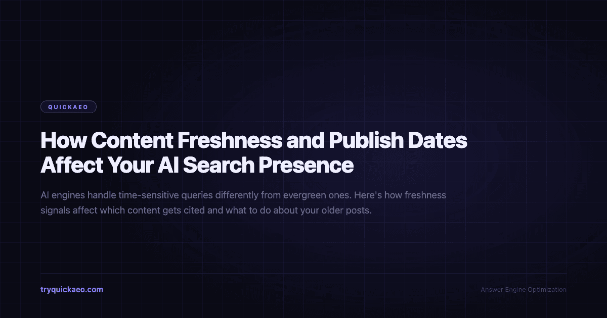 How Content Freshness and Publish Dates Affect Your AI Search Presence