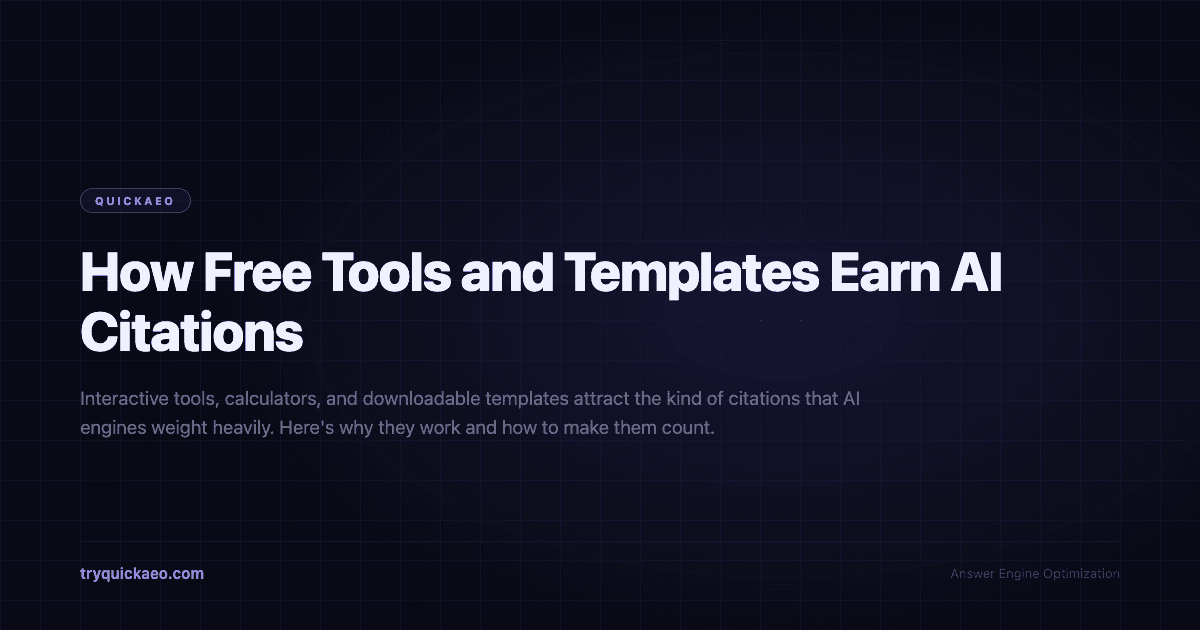 How Free Tools and Templates Earn AI Citations