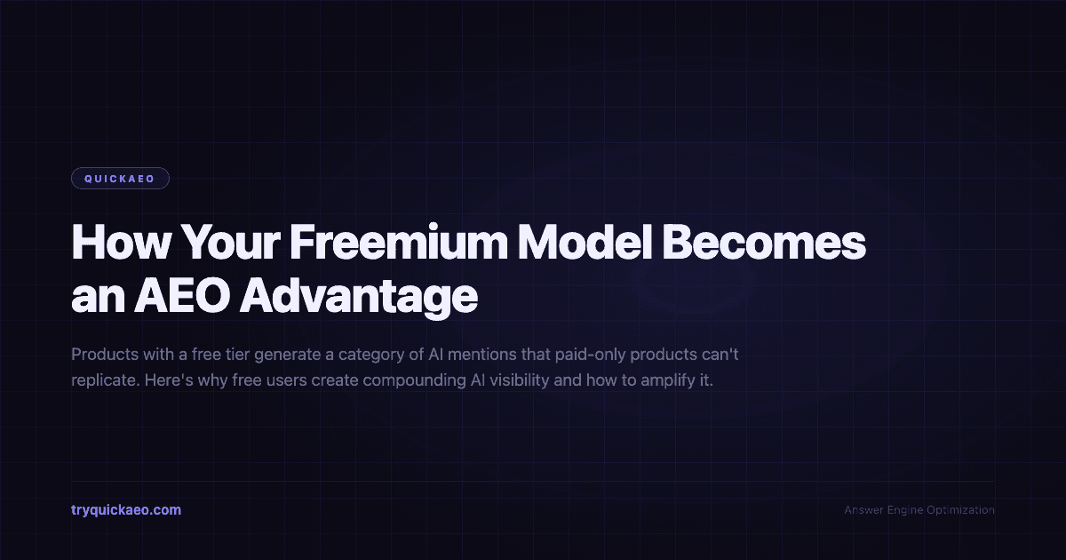 How Your Freemium Model Becomes an AEO Advantage