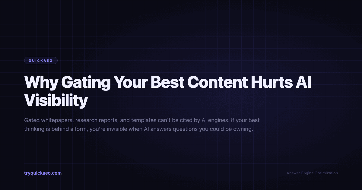 Why Gating Your Best Content Hurts AI Visibility
