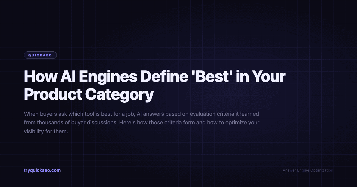 How AI Engines Define 'Best' in Your Product Category