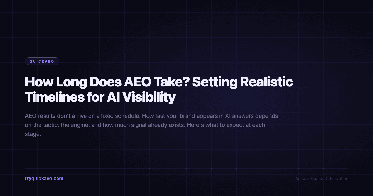 How Long Does AEO Take? Setting Realistic Timelines for AI Visibility
