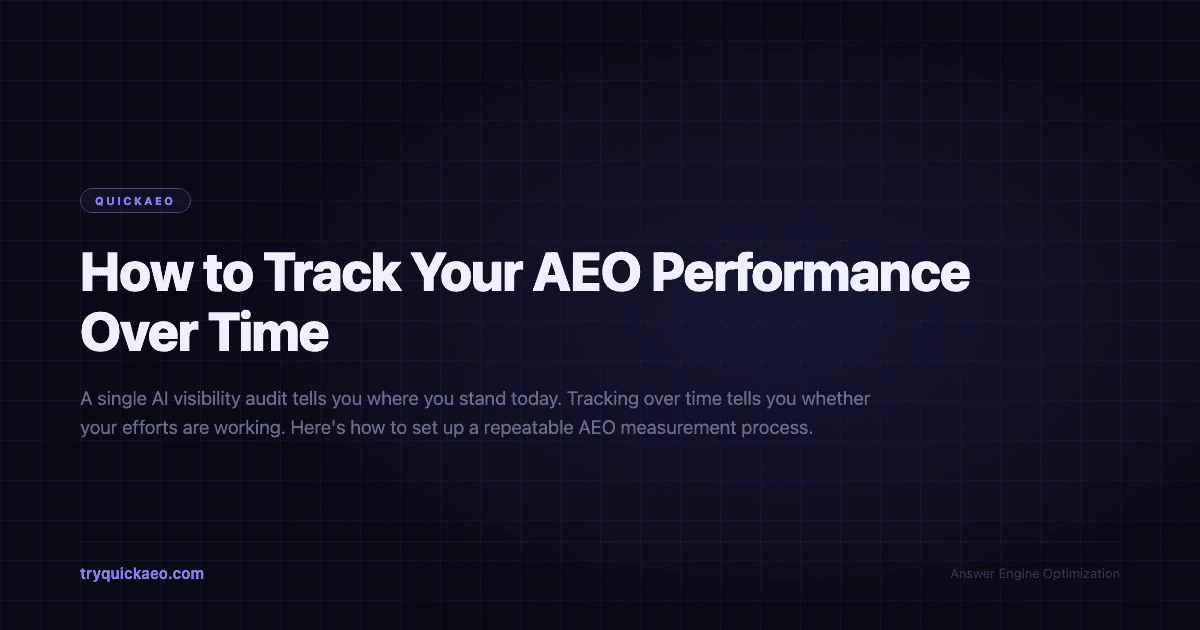 How to Track Your AEO Performance Over Time