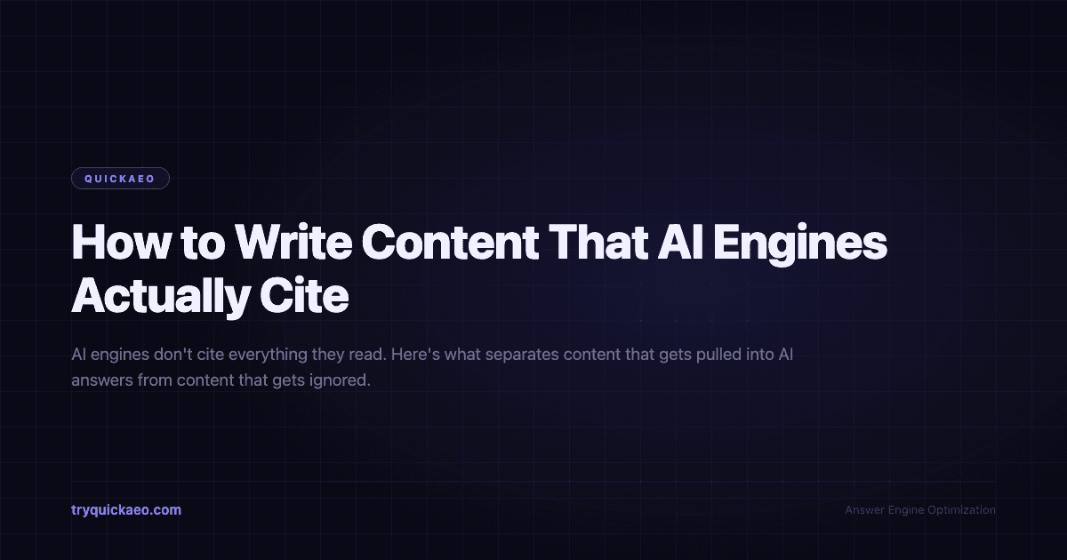 How to Write Content That AI Engines Actually Cite