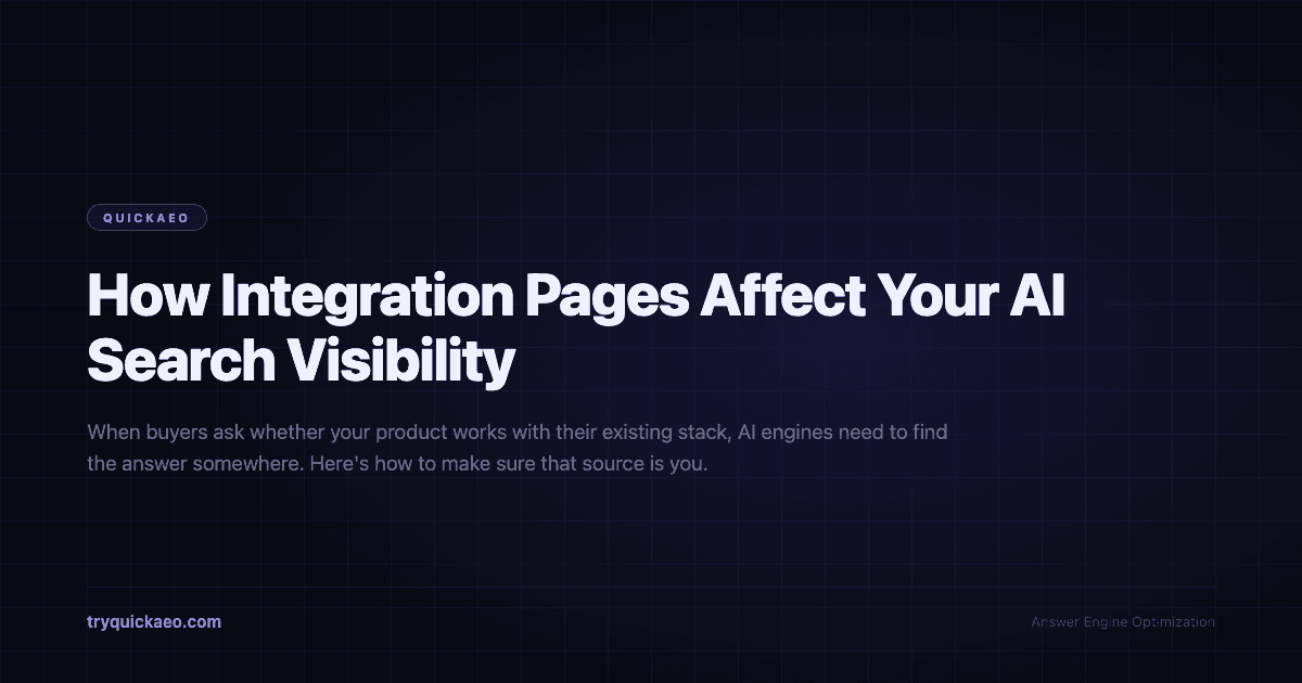 How Integration Pages Affect Your AI Search Visibility