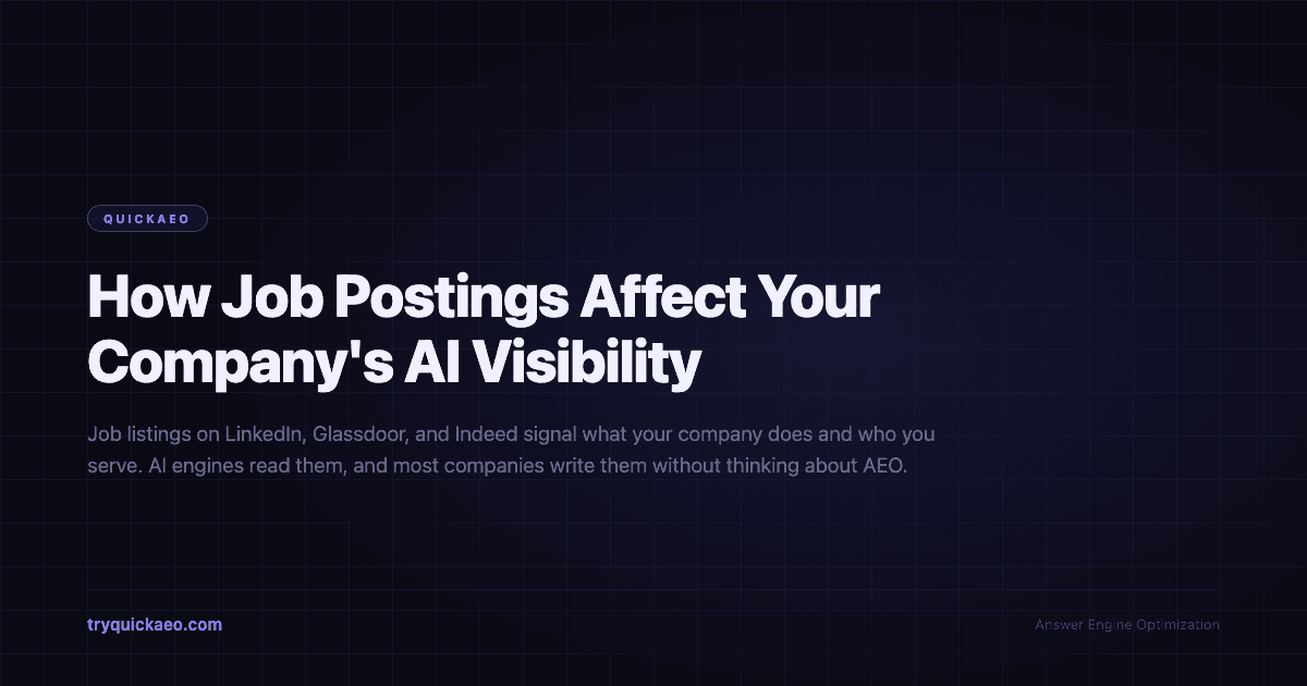 How Job Postings Affect Your Company's AI Visibility
