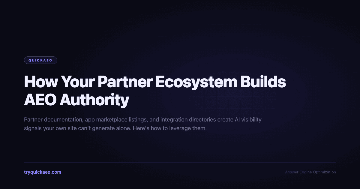 How Your Partner Ecosystem Builds AEO Authority