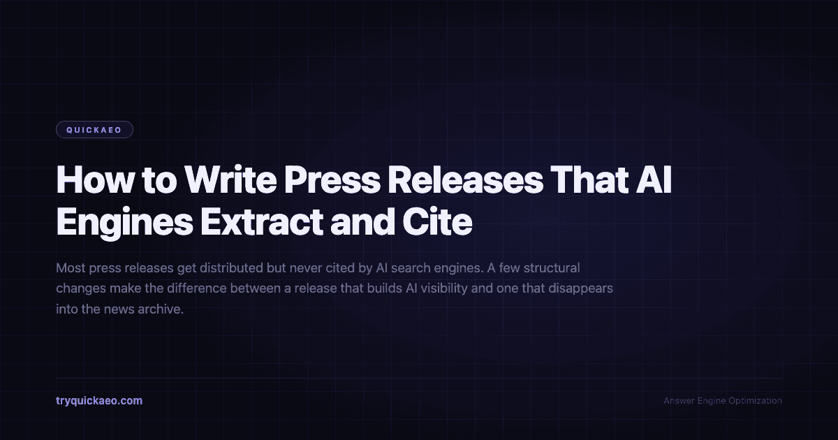 How to Write Press Releases That AI Engines Extract and Cite