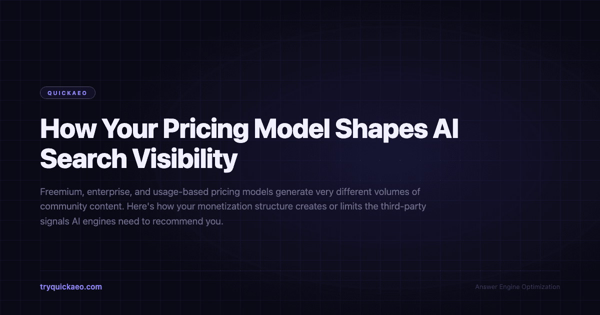 How Your Pricing Model Shapes AI Search Visibility