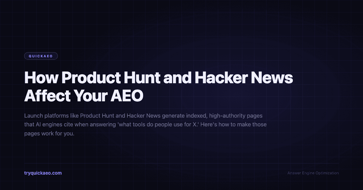 How Product Hunt and Hacker News Affect Your AEO