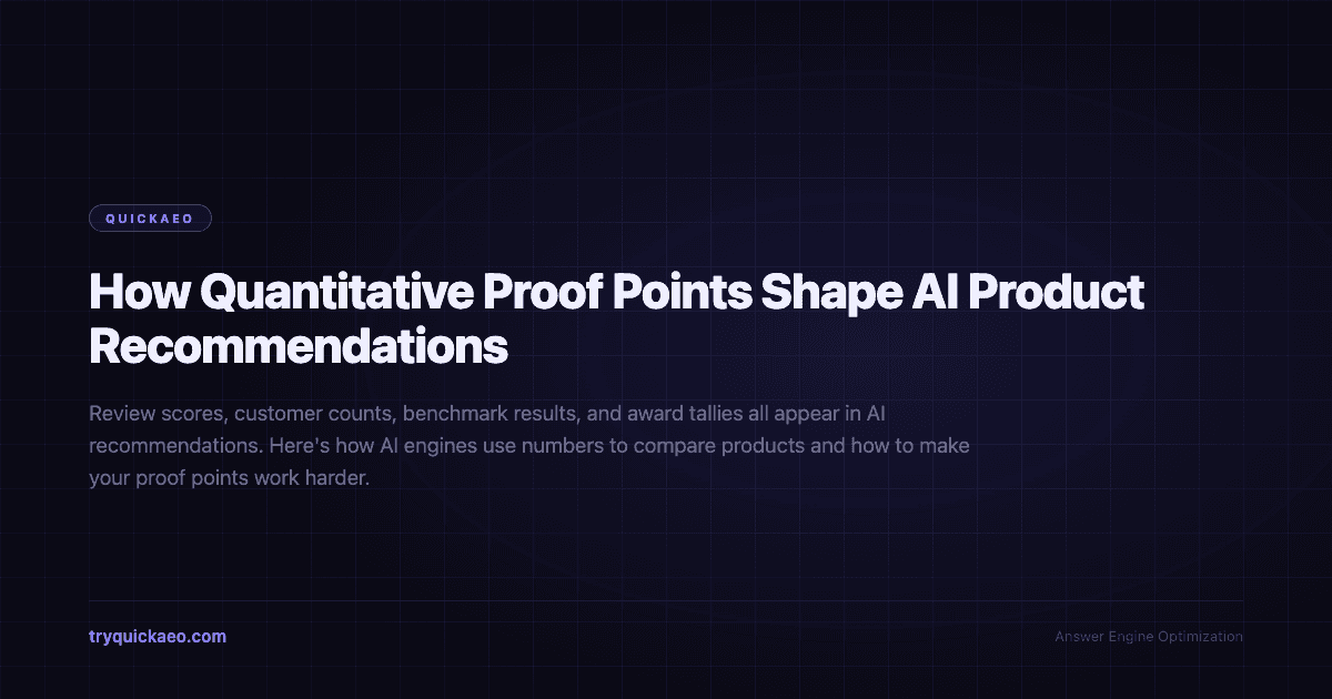 How Quantitative Proof Points Shape AI Product Recommendations
