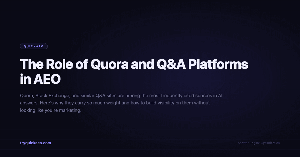 The Role of Quora and Q&A Platforms in AEO
