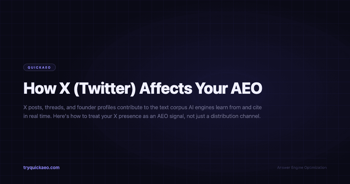 How X (Twitter) Affects Your AEO