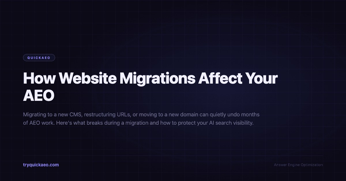 How Website Migrations Affect Your AEO
