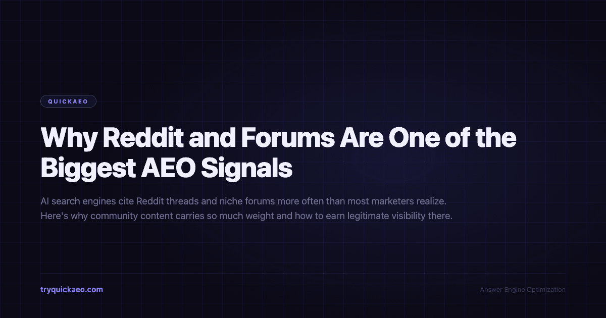 Why Reddit and Forums Are One of the Biggest AEO Signals